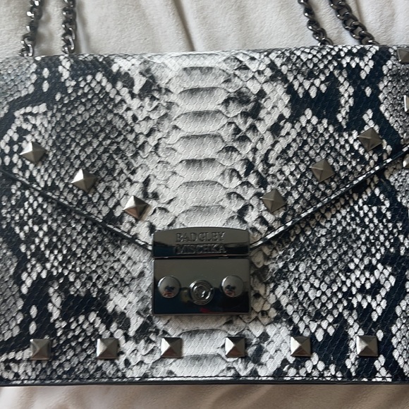 Badgley Mischka snake print purse only used once - Picture 2 of 5